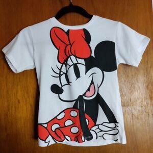 Disney Minnie Mouse White and Red Short Sleeve Tee